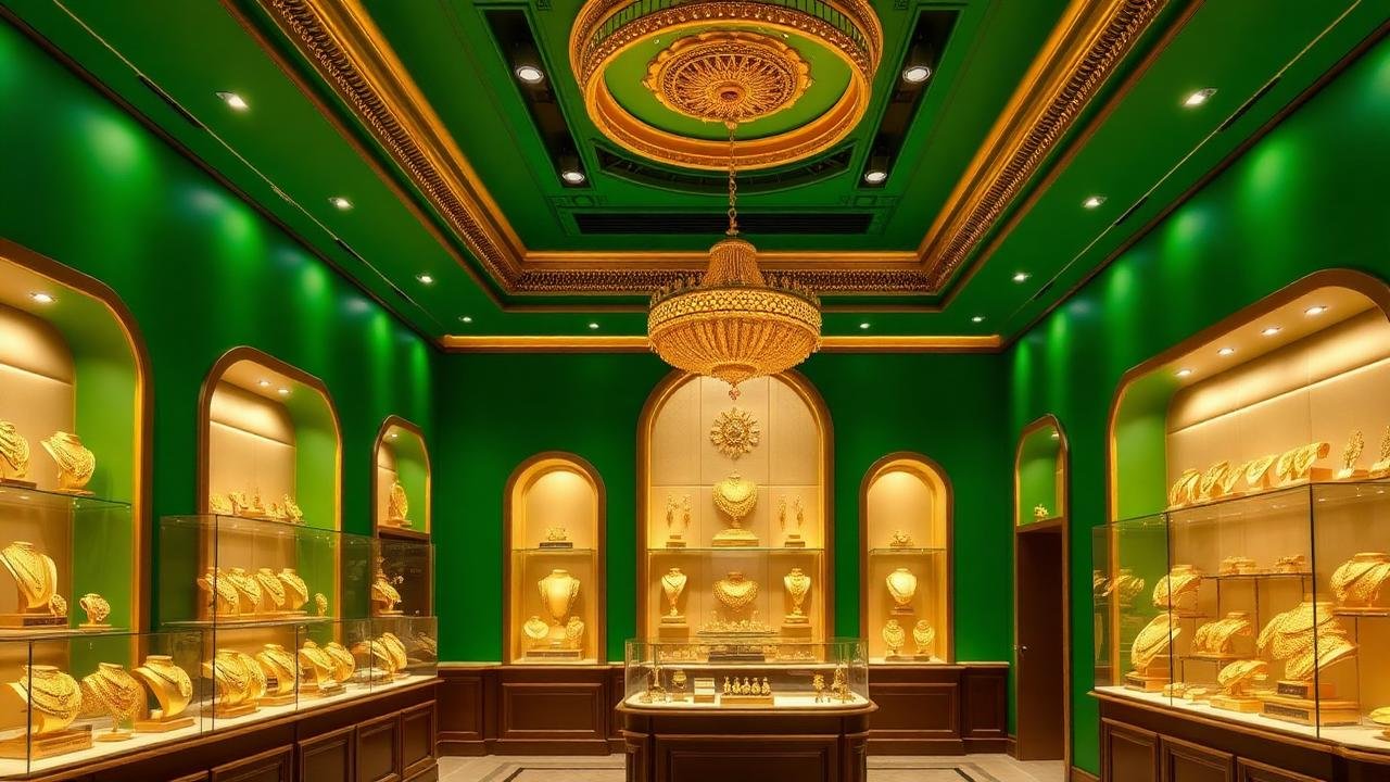 BC Jeweller's showroom interior in Kodambakkam, Chennai